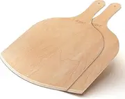 NUTUNI 2 Pack Wooden Pizza Peel, 14 inch Premium Large Pizza Paddle Cutting Board for Pizza Oven, Stone, Pan or Grill, Pizza Spatula for Baking Bread and Cake Indoor Outdoor