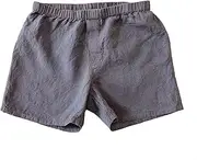 [Linoto] Linen Boxer Shorts, Copper Plum, Small, Elastic Waistband, Copper Plum, Small