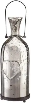 Livevie Champagne Collection Antique Silver Bottle Votive Candle Holders