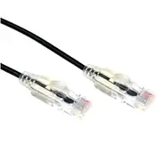 Dynamix PLSK-C6-3 Cat6A RJ45 Patch Lead - 3m - Black UTP - 10G - 30AWG - Ultra-Slim - Gold Plated - PoE 802.3af [PLSK-C6-3]