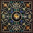 Dining Table Top Inlaid with Floral Design Square Marble Hallway Table for Hotel