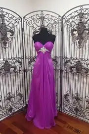 BD441 PAPARAZZI 1803 PURPLE SZ 2 $298 #1295* HOMECOMING PROM FORMAL DRESS NWT