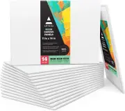 Canvas Boards for Painting, 11 X 14 Inches, Pack of 14, Blank White Canvas Panel
