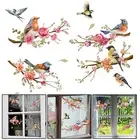 Flat Air Bubbles Bird Flower Wall Sticker Slight Deviations Specification