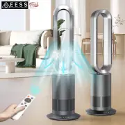 ANGELO Cool&Hot Bladeless Fan Rotation Timer 10 Wind Speeds Remote Touch Control
