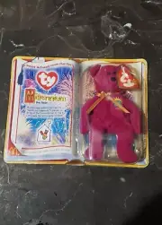 TY Millennium Bear Beanie Baby McDonalds 1999 Original Package New