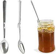 Totally Addict KU6317 Set of 2 Stainless Steel Grey Jam Spoon 19 x 3 x 2.50cm