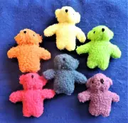 (1) ~4" Soft Fleece Teddy Bear Squeek Toy Small Dog Play Fetch Fun Adorable