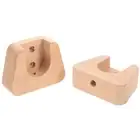 2 Pcs Curtain Rod Bracket Hooks for Curtains Wood Holder Brackets Wall