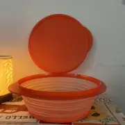Tupperware Orange Expandable Collapsible Bowl Set 8 14 Cup