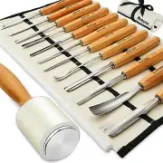 Wood Carving Kit Wood Carving Set - Wood Carving Tools of 12 Wood Chisels wit...