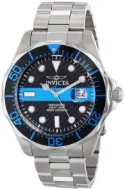 Men's 14702 Pro Diver Analog Display Swiss Quartz Silver Watch