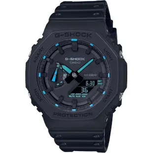 【CASIO 卡西歐】G-SHOCK 八角農家橡樹雙顯手錶 母親節 禮物(GA-2100-1A2)