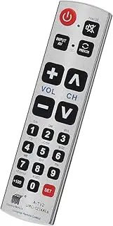 Seniors Elderly Big Button Universal Remote Control UNOCAR for Extra Large Jumbo Giant Remote, Simple Easy Basic Control and LG Samsung Sony JVC Toshiba Sharp Panasonic Technika Hitachi Polaroid TVs