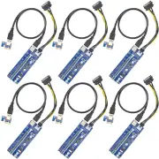 6pcs Golden Ver009 USB 3.0 Pci-e Pcie Riser Ver 009s 1x 4x 8x 16x Extender Riser