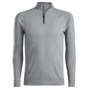 G/Fore Men's Luxe Staple Quarter Zip Mid Layer: Heather Grey