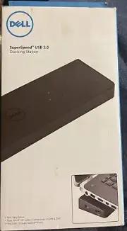 SuperSpeed Docking Station Dell D3000 USB 3.0 DVI HDMI Fast Gigabit Ethernet PC!