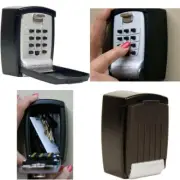 KeyGuard Punch Button Key Card Storage Wall Mount Lock Box, Secure n easy Black