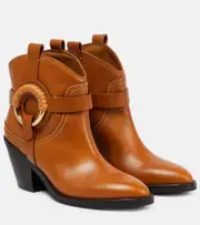[See By Chloe] See By Chloé Hana leather cowboy boots AU 7 brown