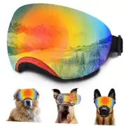 Dog Goggles, Dog Sunglasses Magnetic Reflective Colored Colored Lens-Red Frame