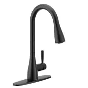 MOEN Doherty 87260BL Single Handle Pull-Down Sprayer Kitchen Faucet with Power
