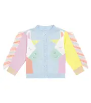 [Stella McCartney Kids] Stella McCartney Kids Baby ruffle-trimmed cotton cardigan M 24 multicoloured