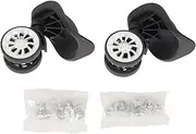 [PerGar] 2 Pcs 360 Swivel Luggage Wheels Replacement, Lockable Suitcase Caster with Screws for Replacement, Travel Suitcase Silent Wheel Repair Set