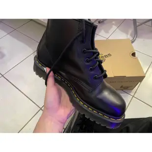 二手 Dr.Martens 馬汀大夫 馬丁 101 bex 六孔 真皮 黃線 小厚底增高款