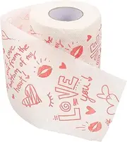 GLEAVI Toilet Paper Decorative Valentine Pattern Toilet Paper Valentine Printing Tissue Roll 1 Roll