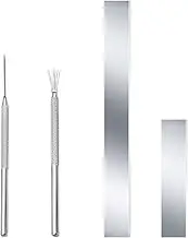 Polymer Clay Tools, 4 Pieces Flexible Stainless Steel Clay Cutter Blades with Wire Textures and Needle Detail Tool, Ceramic Shaping, Modeling, Cutting, Clay Tools for Ceramics, DIY Crafts