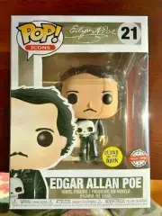 Rare Edgar Allan Poe with Skull Glow GITD Funko Pop Vinyl New in Mint Box + P/P
