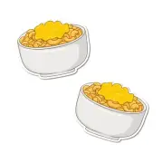 Macaroni and Cheese Laminated Vinyl Sticker Decal - Two Pack