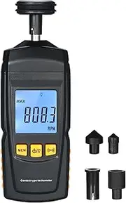 Daseeme Digital Tachometer Handheld Contact Motor Tachometer LCD Speedometer Tach RPM Teste Electrical Machine Rotate Speed Meter for Motor Car Making