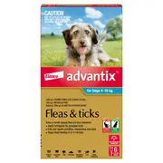 Advantix Flea & Tick Treatment 4-10kg Dog - 6pk