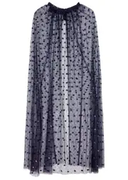 Needle & Thread Dot Shimmer Embellished Tulle Cape - Navy - M/L (UK14 / L) M/L (UK14 / L)