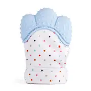 Blue Chew Dummy Toy Mitten Glove Safe BPA Free Silicone Baby Teether Teething