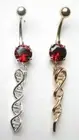 Tassel Spiral Drop Dangle Crystal Gem Navel Belly Ring Body Piercing Jewelry Bar