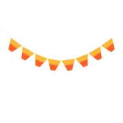 Yellow Orange White Pennant Pre-assembled Banner Wall Hanging