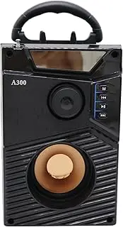 A300 Wirel Speaker 10W BT4.0 Home Theater Soundbar Stereo FM Radio Portable Music Player 2000mAh Battery Support TF/USB/AUX/FM for PC Laptop Phone Tablet Black One Size