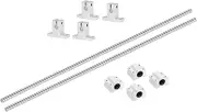uxcell 2 Pcs 8mm x 600mm Linear Motion Rail Shaft Slide Guide with 4 Pcs SCS8UU Bearings and 4 Pcs SK8 Rail Support Linear Motion Rod Shaft Guide Set for CNC Machine 3D Printer, Silver