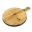 Wilmax England Bamboo 43.5x33cm Round Serving Paddle Board w/ Handle Natural