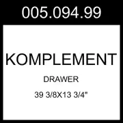 IKEA KOMPLEMENT Drawer Dark Gray 39 3/8x13 3/4" 005.094.99