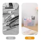 Punching Free Wall Mounted 3Grids Storage Box Mirror Cabinet Self-adhesive