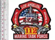 Fire Boat Los Angeles Fire Department LAFD Harbor Marine Task Force 112 Patch