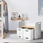 Kids Table And Chair Child Activity Play Set Toddlers Furniture Study Desk White