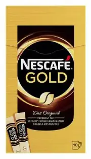 Original Nescafe Gold Instant coffee ( Pack of 10 Sticks ) New from Germany