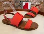 Naturalizer Mango Spice Suede Open Toe Flat Slingback Sandals Fairfax 9 New