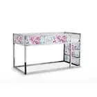 IKEA KURA BED removable Decal self-adhesive sticker for furniture purple flowers