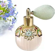Joyeee Vintage Refillable Perfume Spray Bottle - 50ml Golden Glass Atomizer Diffuser, 1 Pack