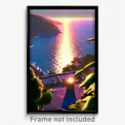 Pixel Art Poster - Buzzing Coast (8 Bit Psychedelic Trippy Video Game Print)